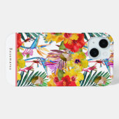 熱帯ハイビスカス夏パターン Case-Mate iPhoneケース (裏面 (横))