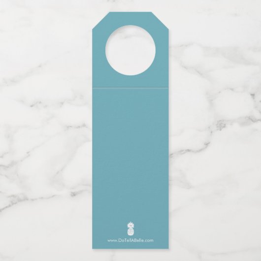 熱帯ハイビスカス応援結婚ズワインラベル ボトルネックタグ (裏面)