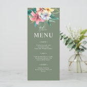 熱帯ハイビスカス目的地ウェディングメニューカード メニュー (スタンド正面)