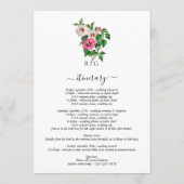 熱帯ハイビスカス結婚の夏の日程 プログラム (裏面)