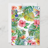 熱帯ハイビスカス結婚フォトサンキューカード サンキューカード (裏面)