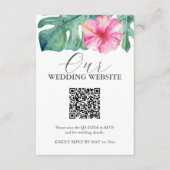 熱帯ハイビスカス結婚花の囲いカード エンクロージャーカード (正面)