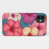 熱帯ハイビスカス花パターン Case-Mate iPhoneケース (裏面(横))