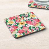 熱帯ハイビスカス花柄 コースター (左側)