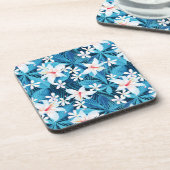 熱帯ハイビスカス花柄 コースター (左側)