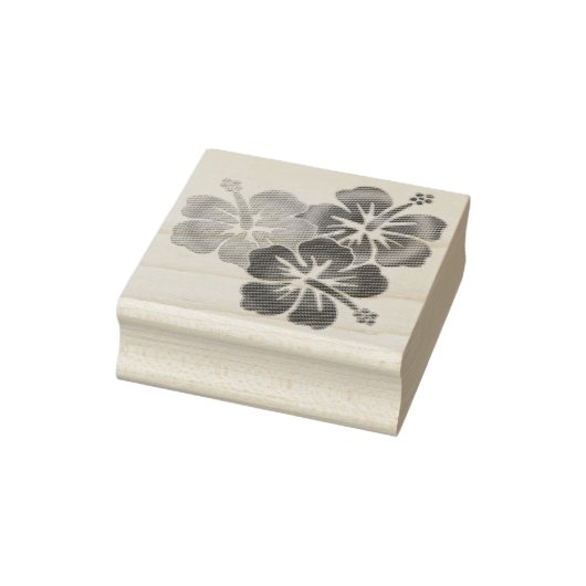 熱帯ハイビスカス開花三色勾配 ラバースタンプ (スタンプ)