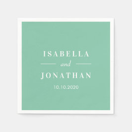 熱帯ハイビスカス |カシックミント結婚のカスタム スタンダードカクテルナプキン