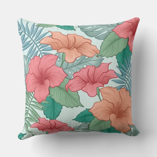 熱帯ハイビスカス クッション (裏面)