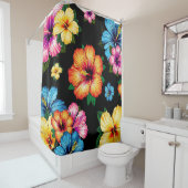 熱帯ハイビスカス シャワーカーテン (インサイチュ)