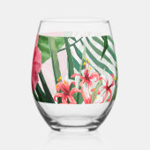 熱帯ハイビスカス ステムなしワイングラス (裏面)