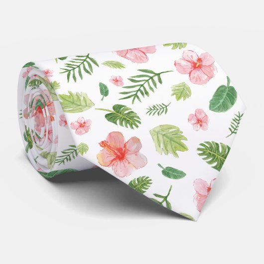 熱帯ハイビスカス ネクタイ (ロール)