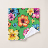 熱帯ハイビスカス バスタオルセット (ウォッシュタオル)