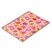 熱帯ハイビスカス – ピンクとオレンジ ノートブック (左側)