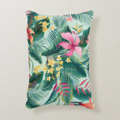 熱帯ハイビスカス:フローラシームレスパターン アクセントクッション (正面(垂直))
