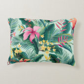 熱帯ハイビスカス:フローラシームレスパターン アクセントクッション (裏面)