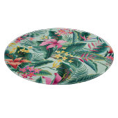 熱帯ハイビスカス:フローラシームレスパターン カッティングボード (角)