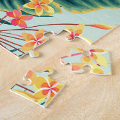 熱帯ハイビスカス:フローラシームレスパターン ジグソーパズル (側面)