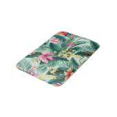 熱帯ハイビスカス:フローラシームレスパターン バスマット (アングル)