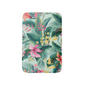 熱帯ハイビスカス:フローラシームレスパターン バスマット (正面縦)