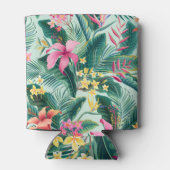 熱帯ハイビスカス：フローラシームレスパターン 缶クーラー (裏面)