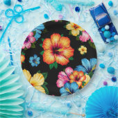 熱帯ハイビスカス ペーパープレート (パーティー)