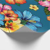 熱帯ハイビスカス ラッピングペーパー (角)