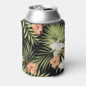 熱帯ハイビスカス：ヴィンテージ花柄 缶クーラー (缶裏面)