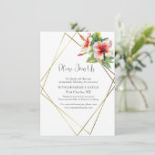 熱帯ハイビ結婚スカス エンクロージャーカード (スタンド正面)