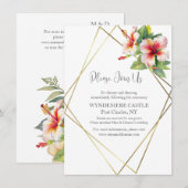 熱帯ハイビ結婚スカス エンクロージャーカード (正面/裏面)