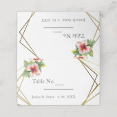 熱帯ハイビ結婚スカス プレイスカード (外部開封)