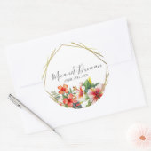 熱帯ハイビ結婚スカス ラウンドシール (封筒)