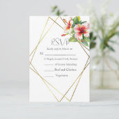 熱帯ハイビ結婚スカス 出欠カード (スタンド正面)