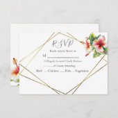 熱帯ハイビ結婚スカス 出欠カード (正面/裏面)