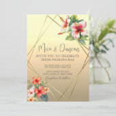 熱帯ハイビ結婚スカス 招待状 (スタンド正面)