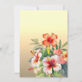 熱帯ハイビ結婚スカス 招待状 (裏面)