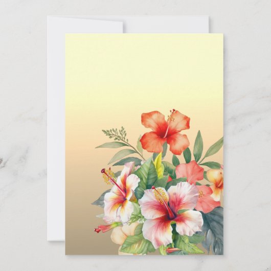 熱帯ハイビ結婚スカス 招待状 (裏面)