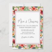 熱帯ハイビ結婚スカス 招待状 (正面)