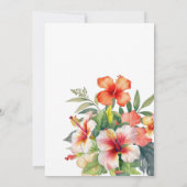 熱帯ハイビ結婚スカス 招待状 (裏面)