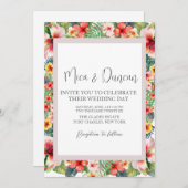 熱帯ハイビ結婚スカス 招待状 (正面/裏面)