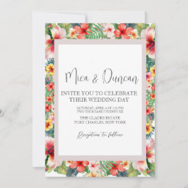 熱帯ハイビ結婚スカス 招待状