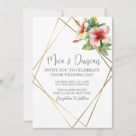 熱帯ハイビ結婚スカス 招待状