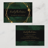 熱帯ハエレガントローカード金ゴールドと黒 名刺 (正面/裏面)