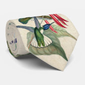 熱帯ハチドリの鳥の蘭の花のタイ ネクタイ (ロール)