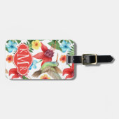 熱帯ハチドリ|のモノグラム ラゲッジタグ (正面横)