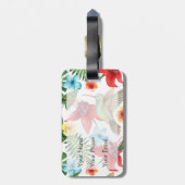 熱帯ハチドリ|のモノグラム ラゲッジタグ (裏面縦)