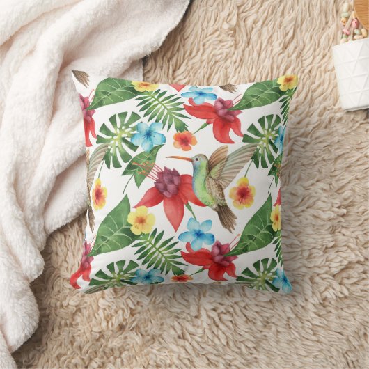 熱帯ハチドリ クッション (ブランケット)