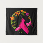 熱帯ハミングバカラフルリ タペストリー (正面(横))