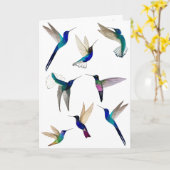 熱帯ハミングバーズカード カード (黄色い花)