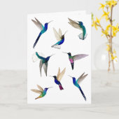 熱帯ハミングバーズカード カード (黄色い花)