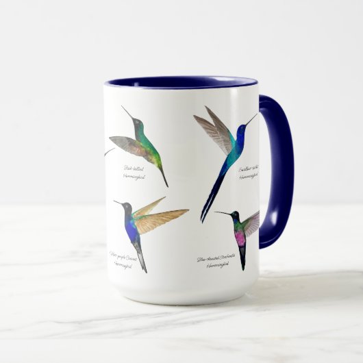 熱帯ハミングバーズツートーンコーヒーマグ マグカップ (正面右)